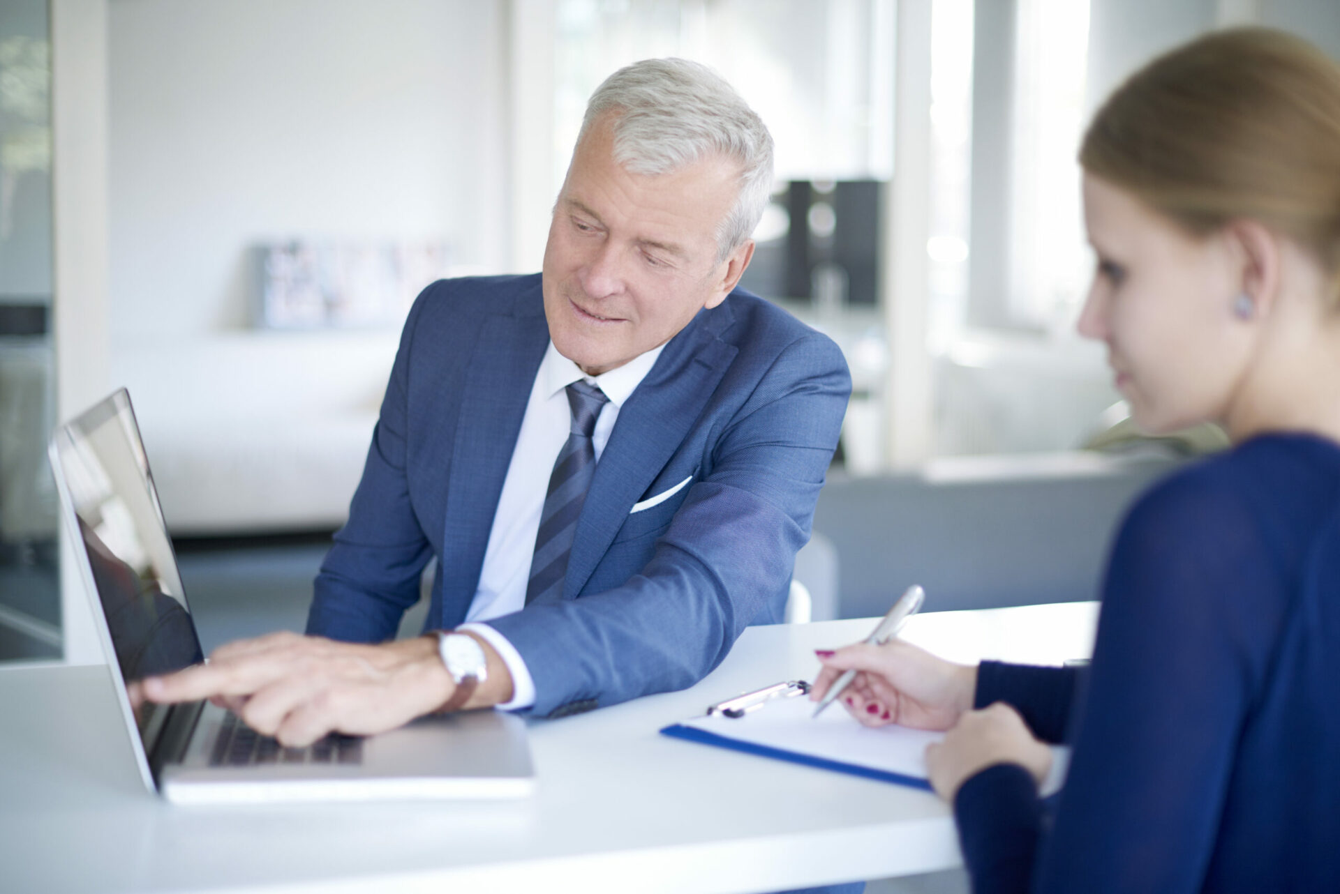Financial team at work